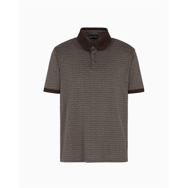 Emporio Armani Men's Beige Short-Sleeve Polo Shirt - XL