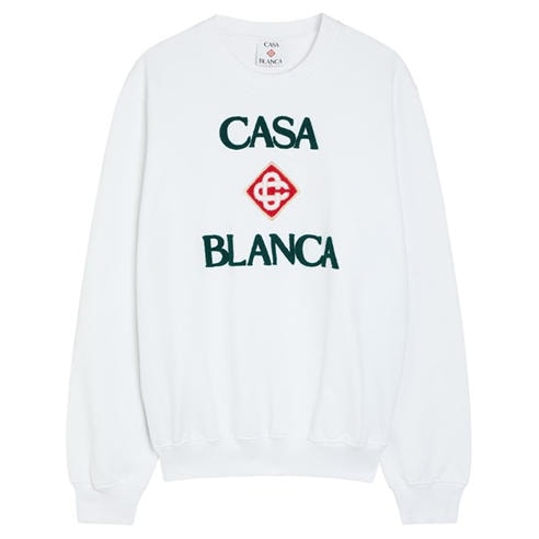 Casablanca - Men's Casa Stacked Logo Crew Cotton Sweatshirt