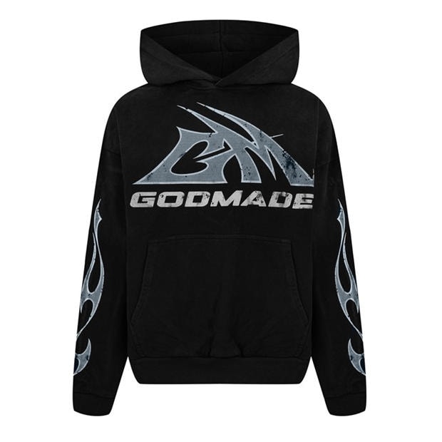 Black/Yellow - GOD MADE - Mens GM Logo Hoodie