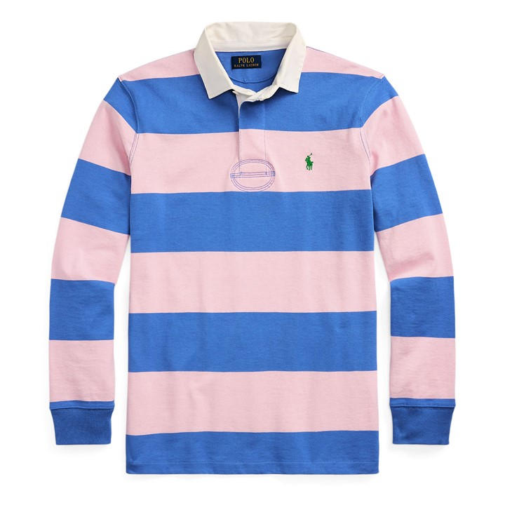 Polo Ralph Lauren Men's Blue Stripe Rugby Shirt