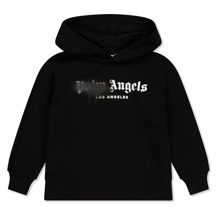 Palm Angels Unisex Kids Black Palm Spray Hoody
