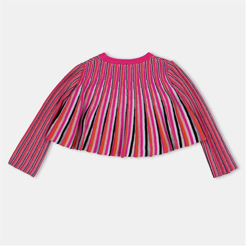 MISSONI - Kids' Striped Intarsia Knitted Cropped Hoodie