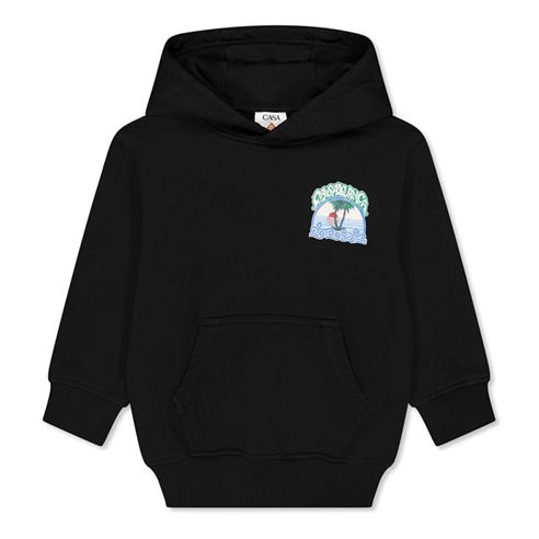 CASABLANCA - Kids' Graphic Over the Head Cotton Hoodie