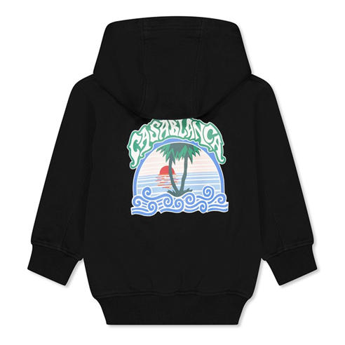 CASABLANCA - Kids' Graphic Over the Head Cotton Hoodie