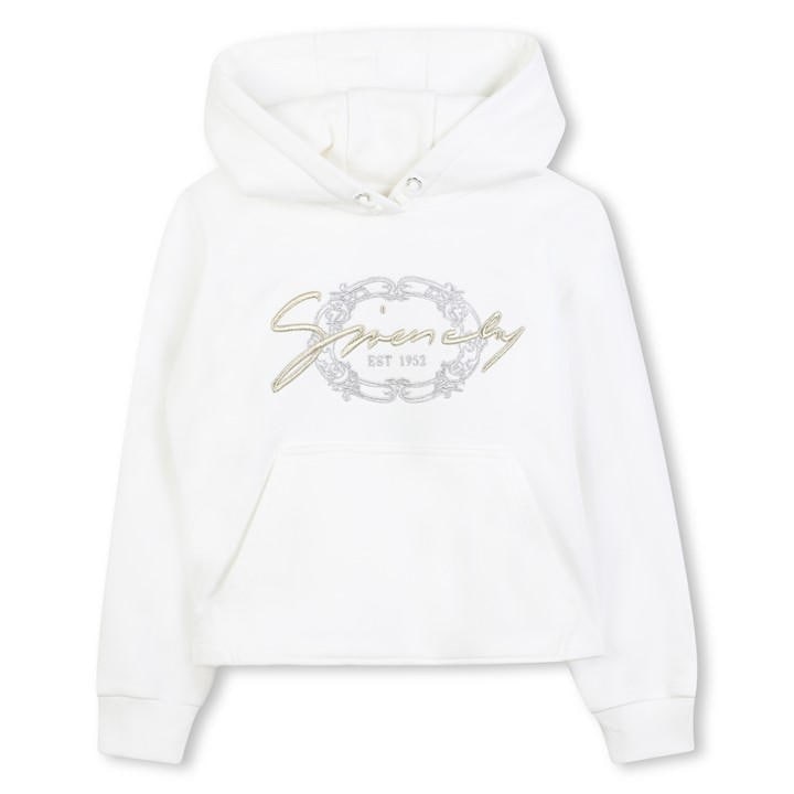 Givenchy Girls Cream Kids' Logo Pull Over Hoodie - 11 - 12 Years
