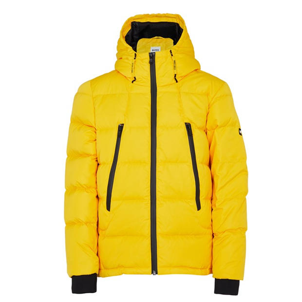 Boss Boss Boys Yellow Hooded Down Jacket,All Products : American Fashion Style Bags On Sale