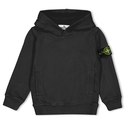 STONE ISLAND - Kids' Badge Over the Head Heavyweight Cotton Hoodie