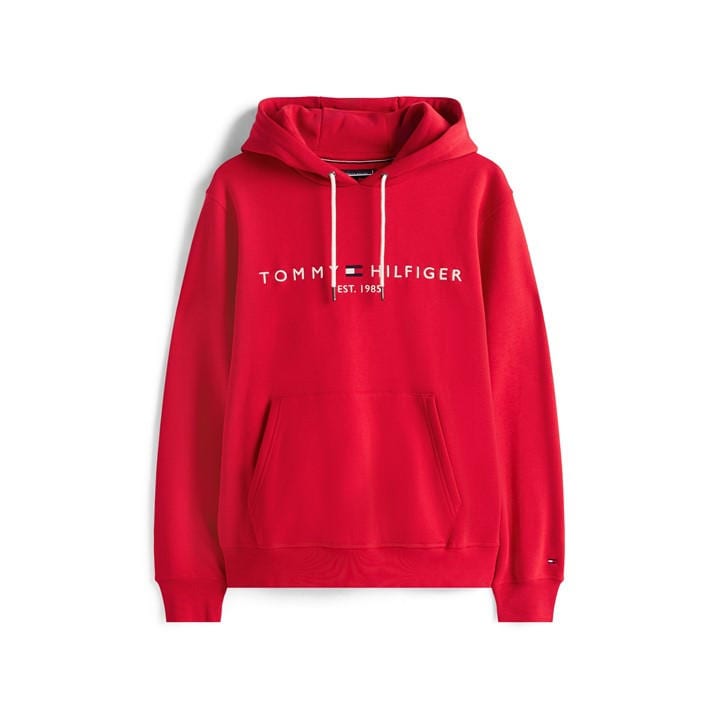 Tommy Hilfiger Men's Red Tommy Logo Hoodie