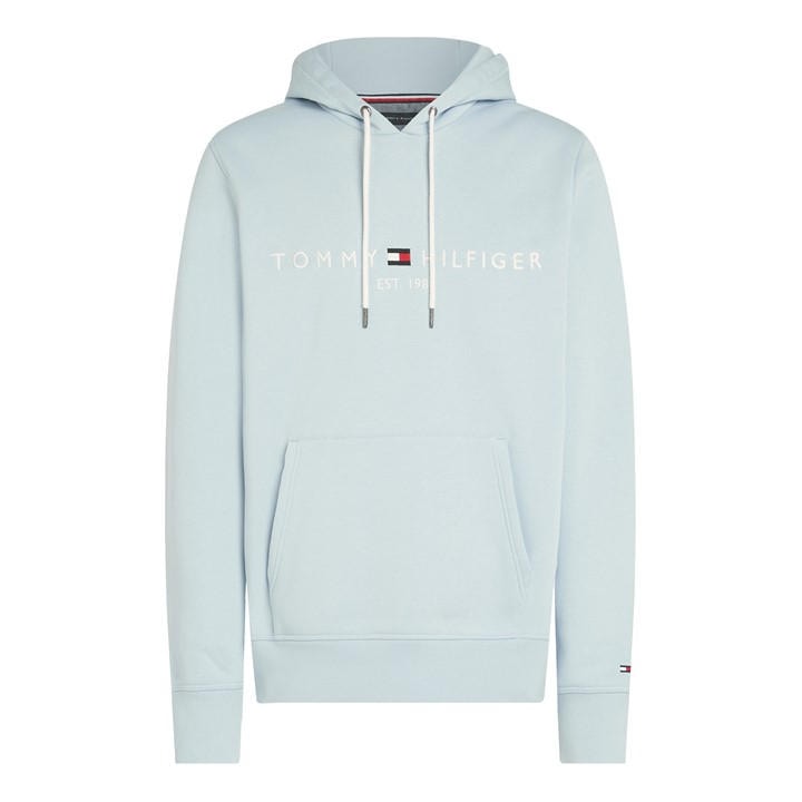 Tommy Hilfiger Men's Blue Tommy Logo Hoodie Large