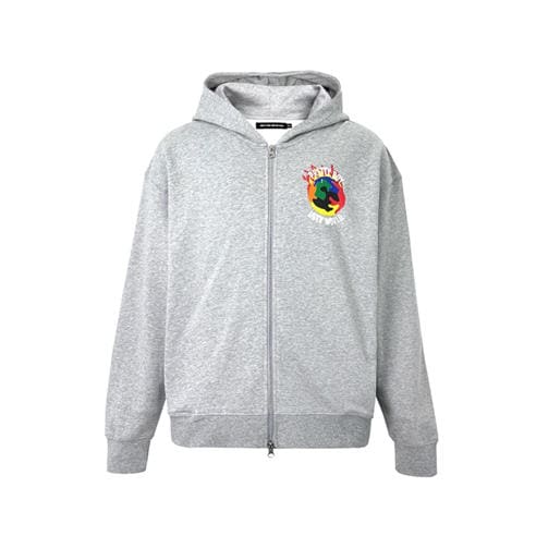 PRETTY BOY UGLY WORLD - The Pretty Boy Ugly World Cotton Long Sleeve Zip Overhead Hoodie Mens