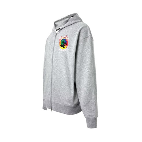 PRETTY BOY UGLY WORLD - The Pretty Boy Ugly World Cotton Long Sleeve Zip Overhead Hoodie Mens
