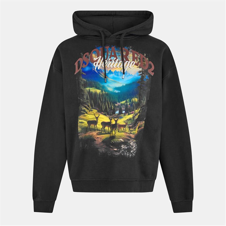 Dsquared2 Men's Black Dsq Heritage Hoodie