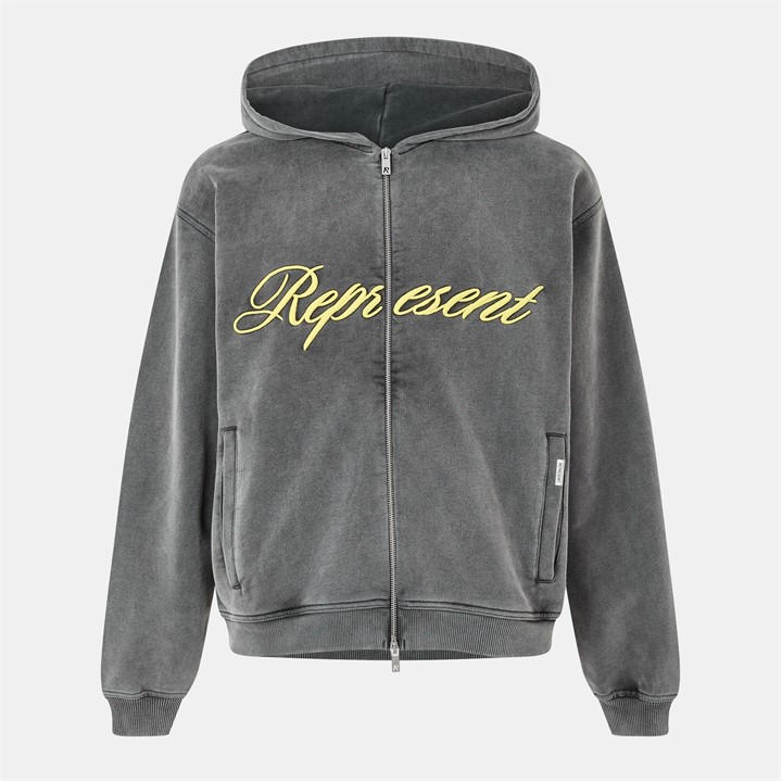 Represent Men's Black Script Cotton Hoody Small