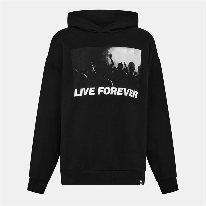 Pretty Green Men’s PG Live Forever Hoodie – Black Pretty Green Men’s PG Live Forever Hoodie – Black