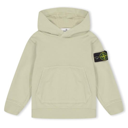 STONE ISLAND - Juniors' Logo Cotton Hoodie