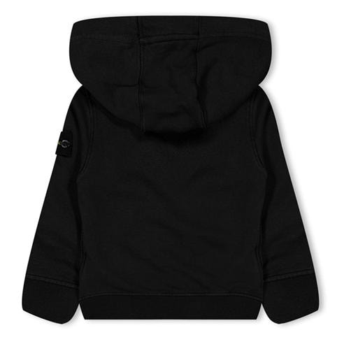 STONE ISLAND - Boys' Badge Logo Cotton Zip Hoodie