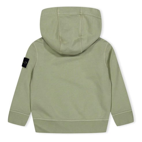 STONE ISLAND - Boys' Badge Logo Cotton Zip Hoodie