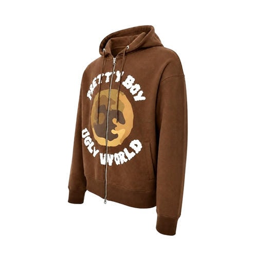 PRETTY BOY UGLY WORLD - PBUW Zip Hoodie Mens