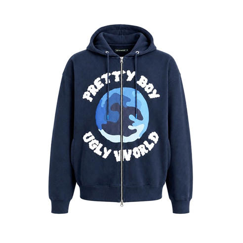 PRETTY BOY UGLY WORLD - PBUW Zip Hoodie Mens