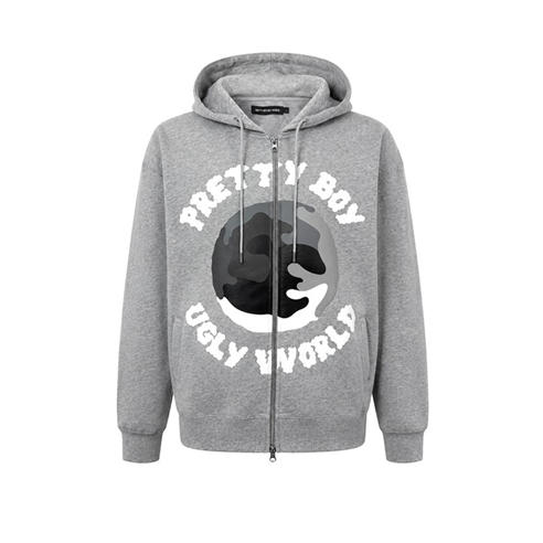 PRETTY BOY UGLY WORLD - PBUW Zip Hoodie Mens