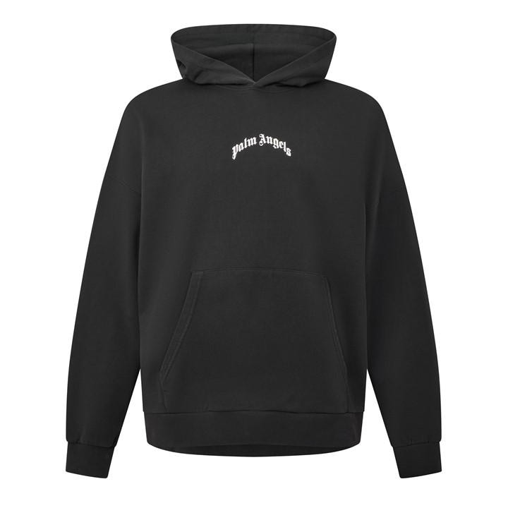 Palm Angels Men's Black Gothic Logo Hoodie Small