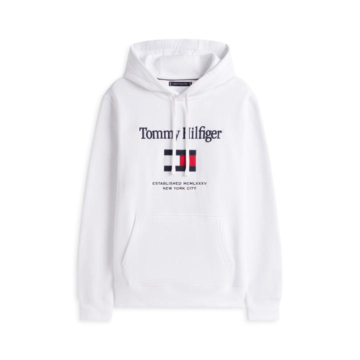 Tommy Hilfiger Men's White Tommy Embro Flag Oth Sn61