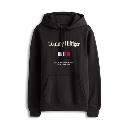 Tommy Hilfiger - Men's Embro Flag Pull Over Hoodie