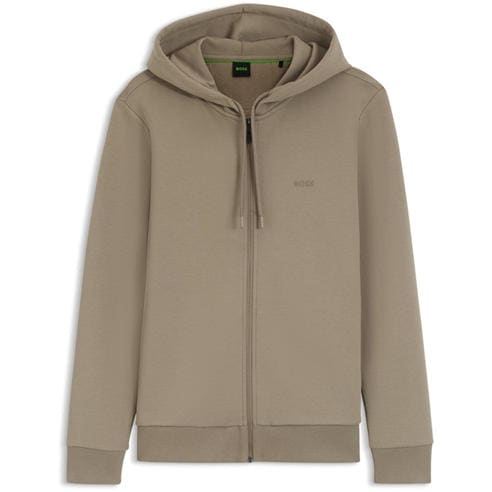 Boss - Mens BOSS GREEN Full-Zip Hoodie with Adjustable Drawstring Hood - Streamlined Design