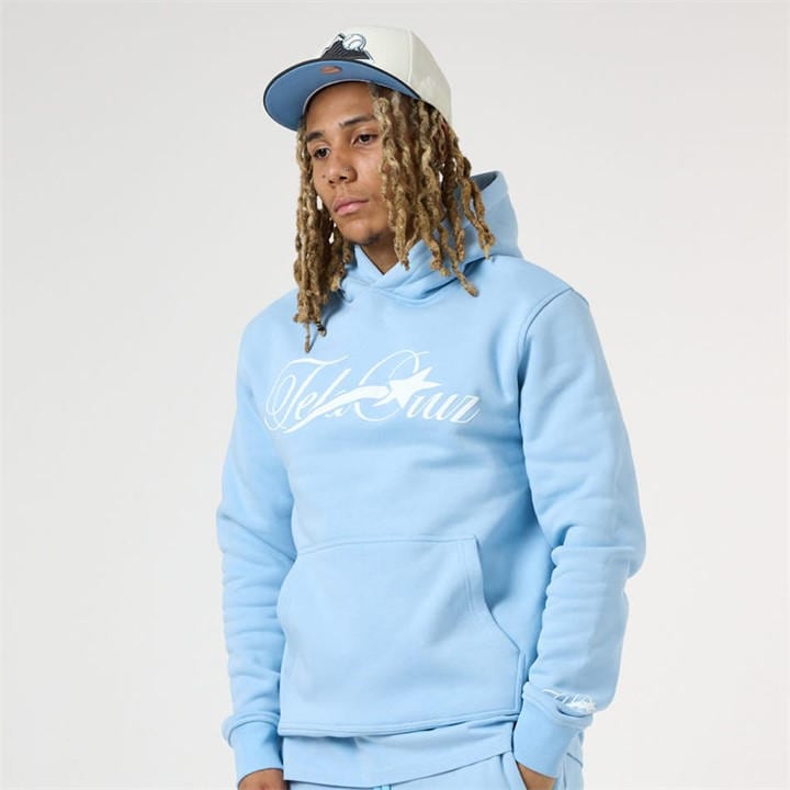 TELA CRUZ Men’s Over the Head Hoodie – Blue