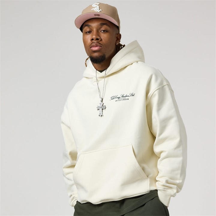 TELA CRUZ Men’s Over the Head Hoodie – Cream