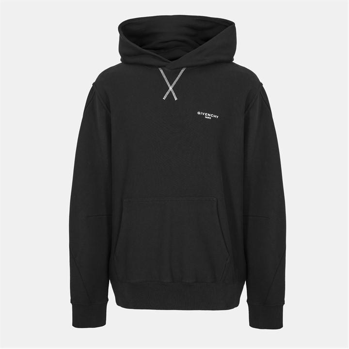 Givenchy Men's Black Giv Logo Pull Over Hoodie - M