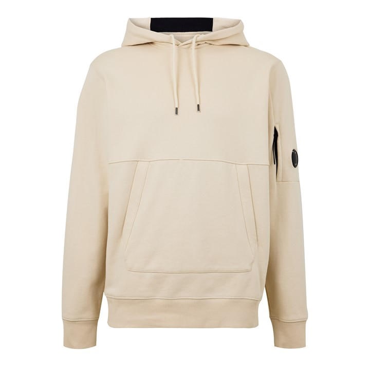 Cp Company Men's Beige Micro Lens Over-The-Head Hoodie