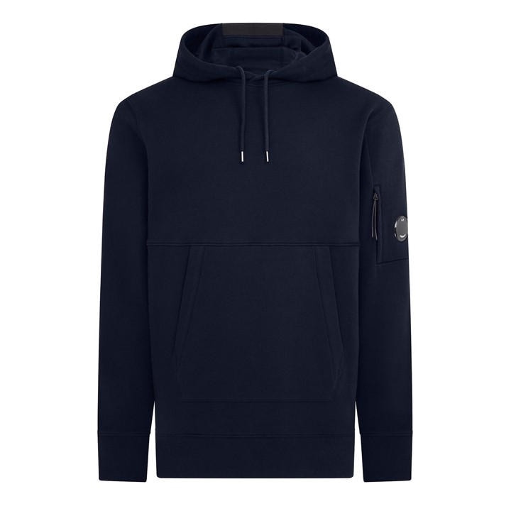 Cp Company Men's Blue Micro Lens Over-The-Head Hoodie