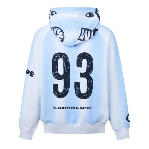 A BATHING APE - Men's Hand Dye Shark Full-Zip Cotton Hoodie