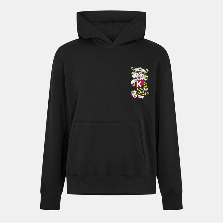 Kenzo Men's Black Tiger Heart Pull Over Hoodie - XL