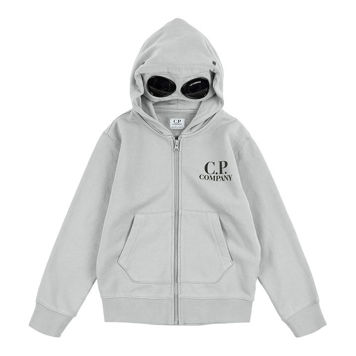 Cp Company Boys Grey ' Goggle Full-Zip Hoodie