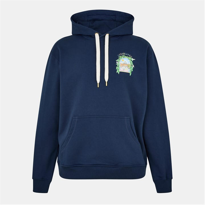 Casablanca Men's Blue Larche Hoodie Large