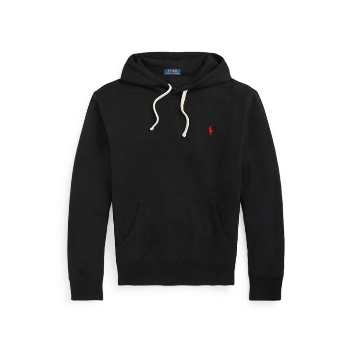 Polo Ralph Lauren Men's Black Fleece Pull On Hoodie - L