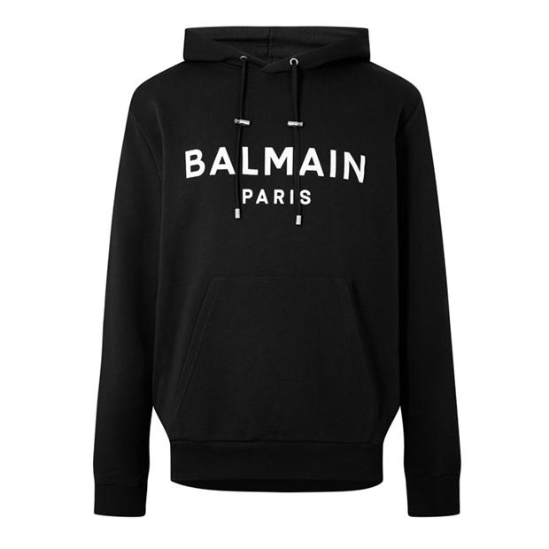 BALMAIN Men´S Logo Cotton Printed Hoodie,All Products : American Fashion Style Bags On Sale