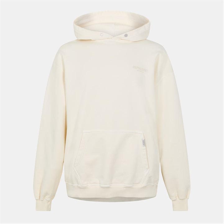 Represent Men's Cream Logo Cotton Owners Club Hoodie Medium
