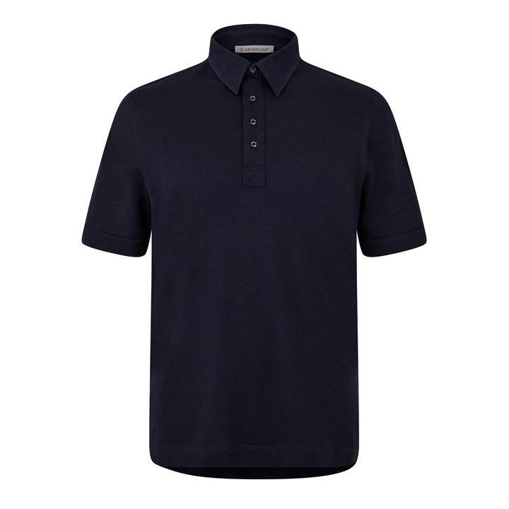 Moncler Men's Blue Edit Short Sleeve Polo Shirt Small