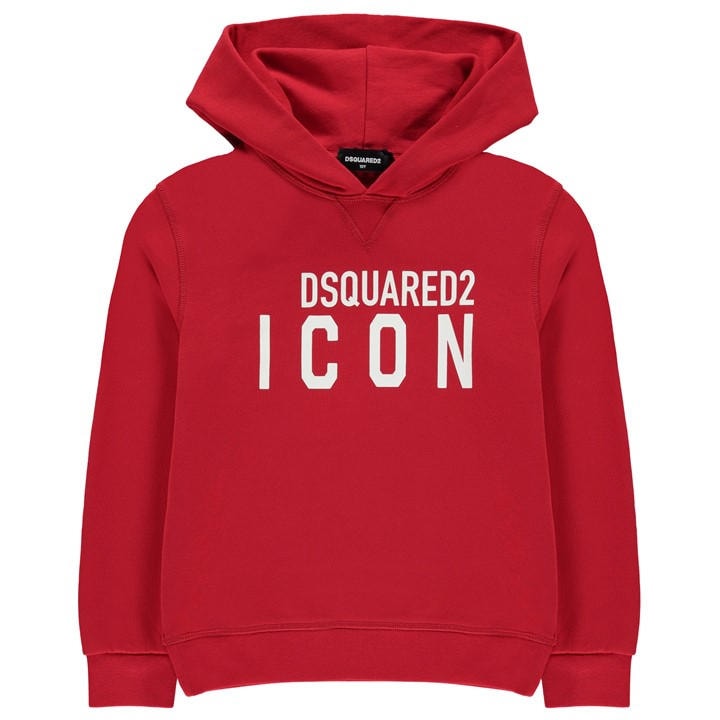 Dsquared2 Boys Red 'S Basic Logo Oth Hoodie Size 9