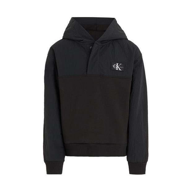 Calvin Klein Jeans MIX MEDIA MONOCHROME HOODIE,Specials : American Fashion Style Bags On Sale