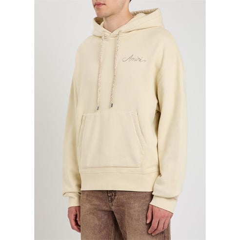 Amiri - Men's Check Patch Over the Head Cotton Hoodie
