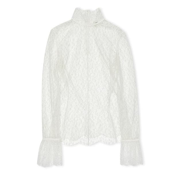 CHLOE Sheer Floral Lace Blouse,Specials : American Fashion Style Bags On Sale