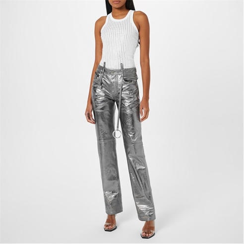 THE ATTICO - Women's Mirror Straight Leg Trousers