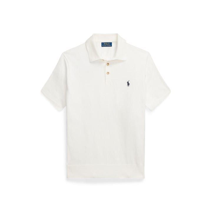 Polo Ralph Lauren Men's White Knit Pp Polo Shirt Medium
