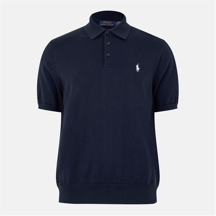 Polo Ralph Lauren Men's Blue Knit Pp Polo Shirt Medium