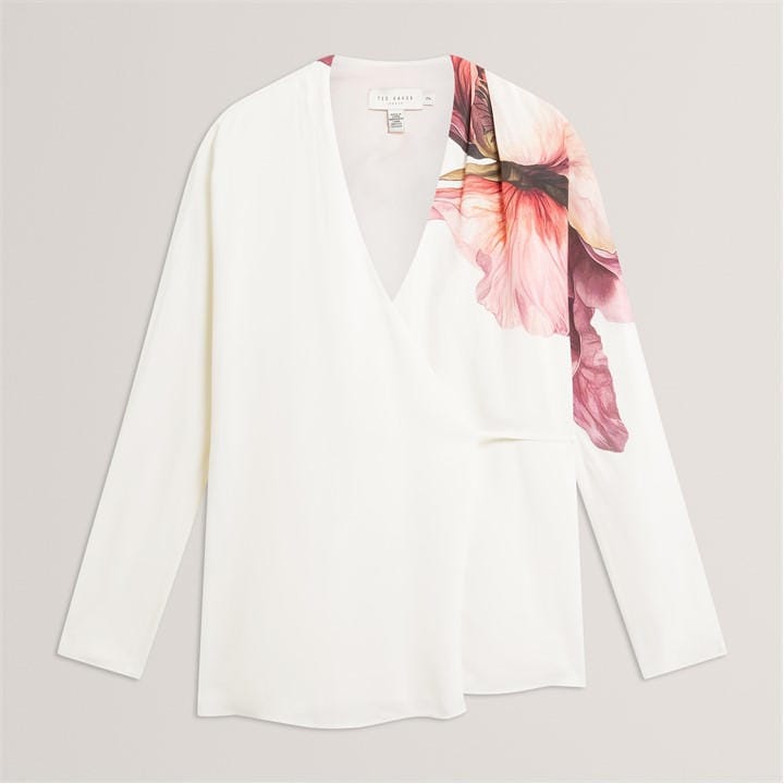 Ted Baker Women's Cream Ted Tiedet Ls Blouse Ld62