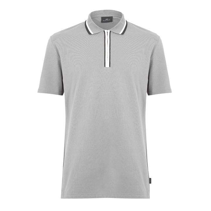 Ps Paul Smith Men's Grey Ps Zip Tip Polo